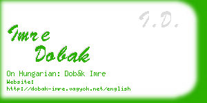 imre dobak business card