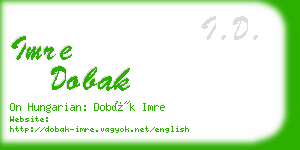 imre dobak business card